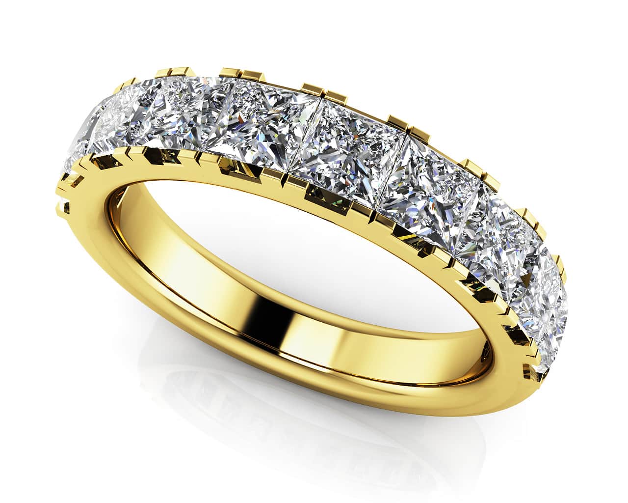 Four Prong Princess Cut Diamond Square Frame Diamond Ring with 2.08 ct.(finished) 3.5mm - Image 2