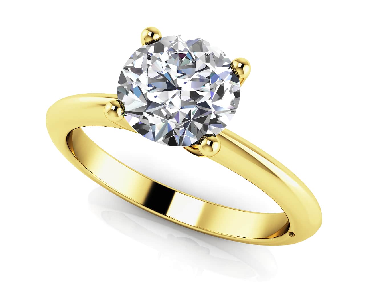 Four Prong Timeless Round Solitaire Ring Diamond with 0.75 ct.(finished) 5.7mm - Image 2
