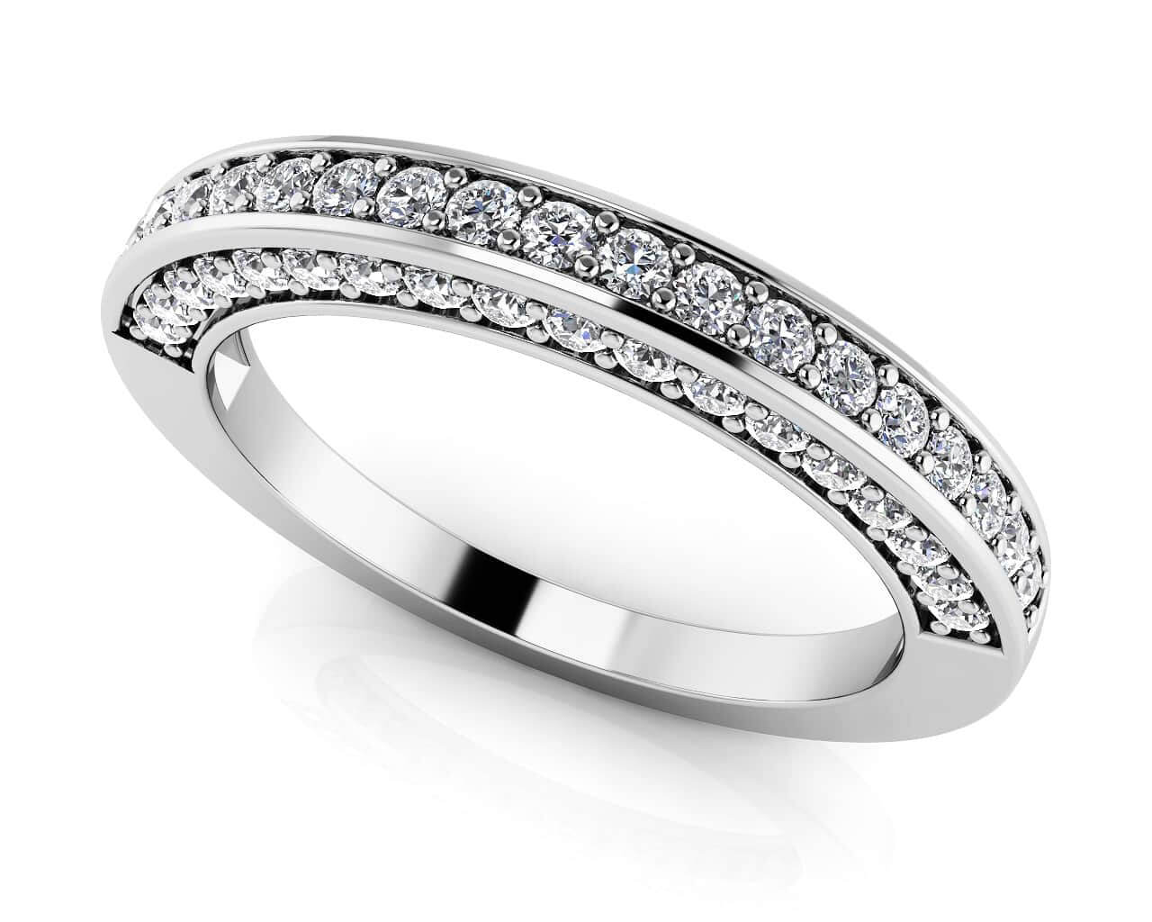 Frame Vintage Style Diamond Band with 0.34 ct.(finished) 1mm