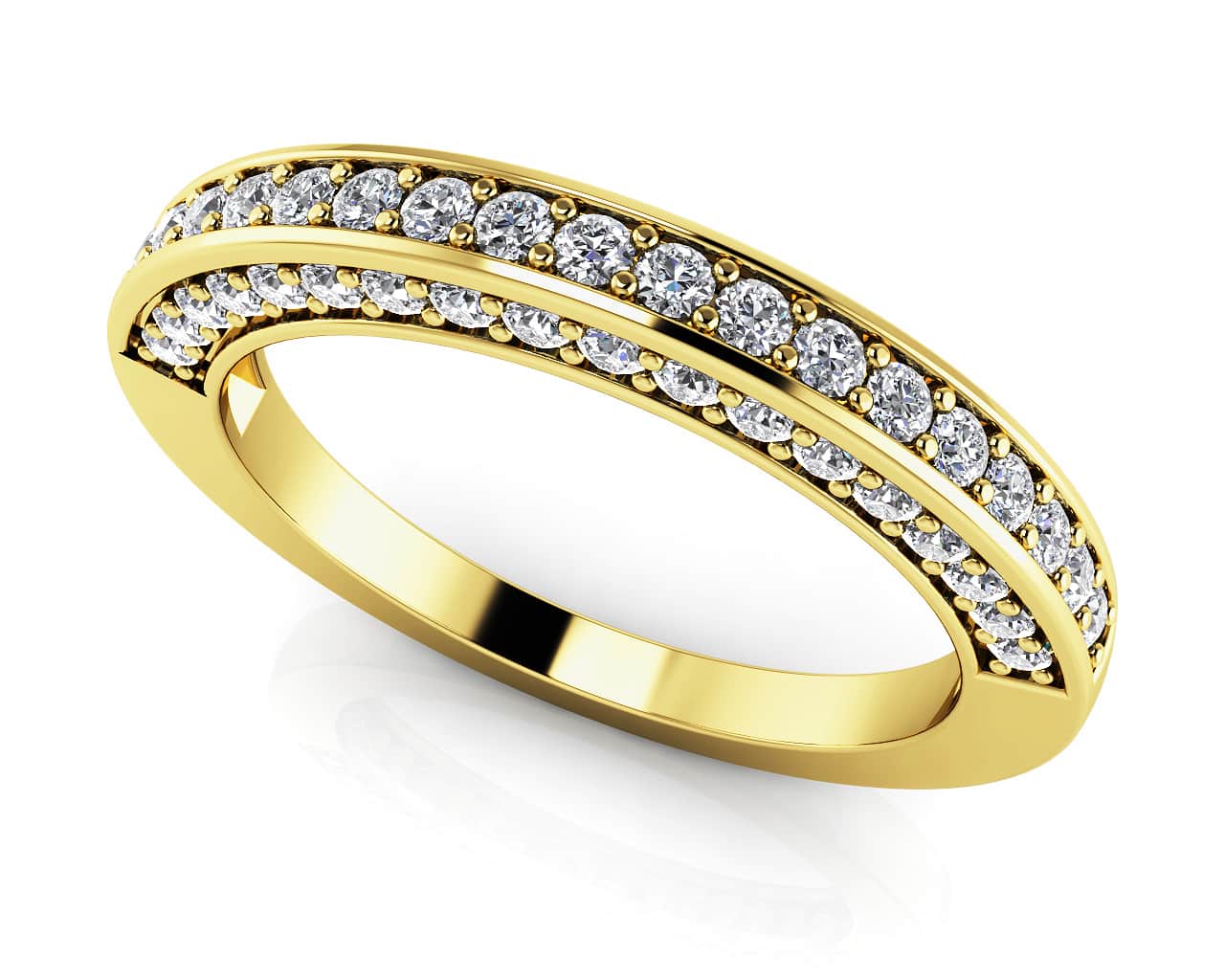 Frame Vintage Style Diamond Band with 0.34 ct.(finished) 1mm - Image 2