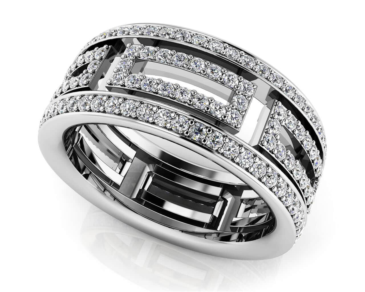 Glamorous Diamond Lab-Grown Diamond Eternity Ring with 1.10 ct.(finished) 1mm