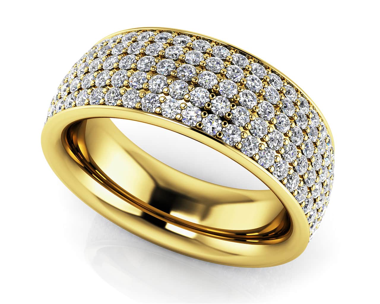 Glamorous Five Row Eternity Lab-Grown Diamond Ring with 1.96 ct.(finished) 1.2mm - Image 2