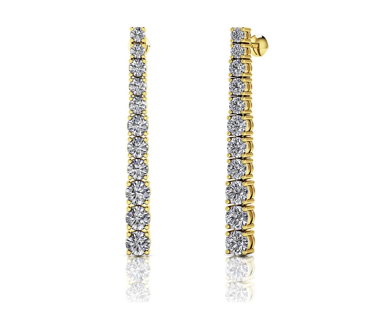 Glistening Diamond Graduated Dangle Drop Lab-Grown Diamond Earrings with 1.55 ct.(finished) - Image 2