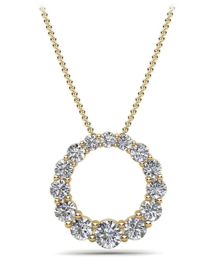 Graduated Brilliant Diamond Pendant with 1.89 ct.(finished) - Image 2