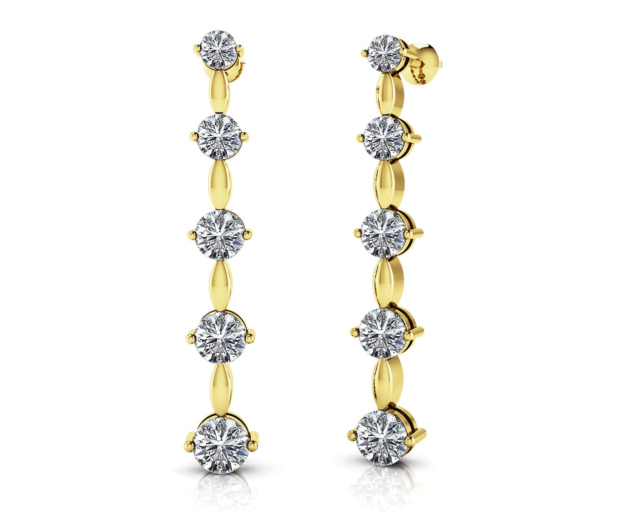 Graduated Diamond Journey Earrings Lab-Grown Diamond  with 0.47 ct.(finished) - Image 2