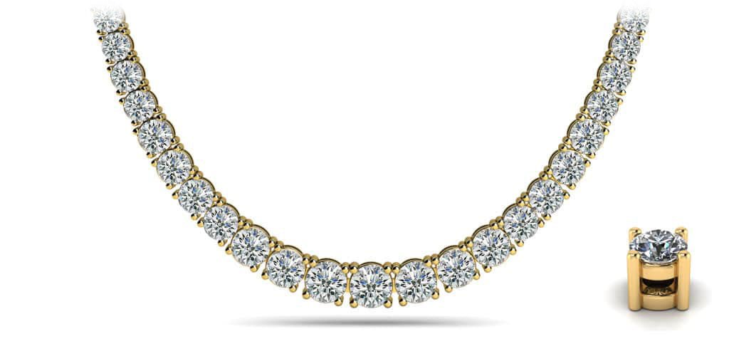 Graduated Diamond Necklace With Shiny Diamond Links  with 2.00 ct.(finished) - Image 2