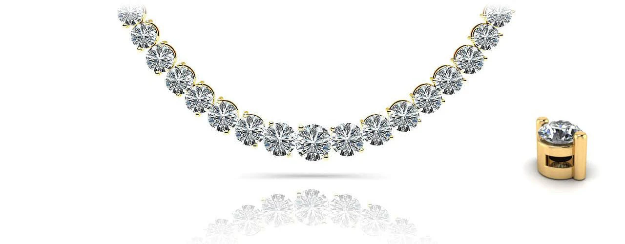 Graduated Diamond Strand Diamond with 9.98 ct.(finished) - Image 2