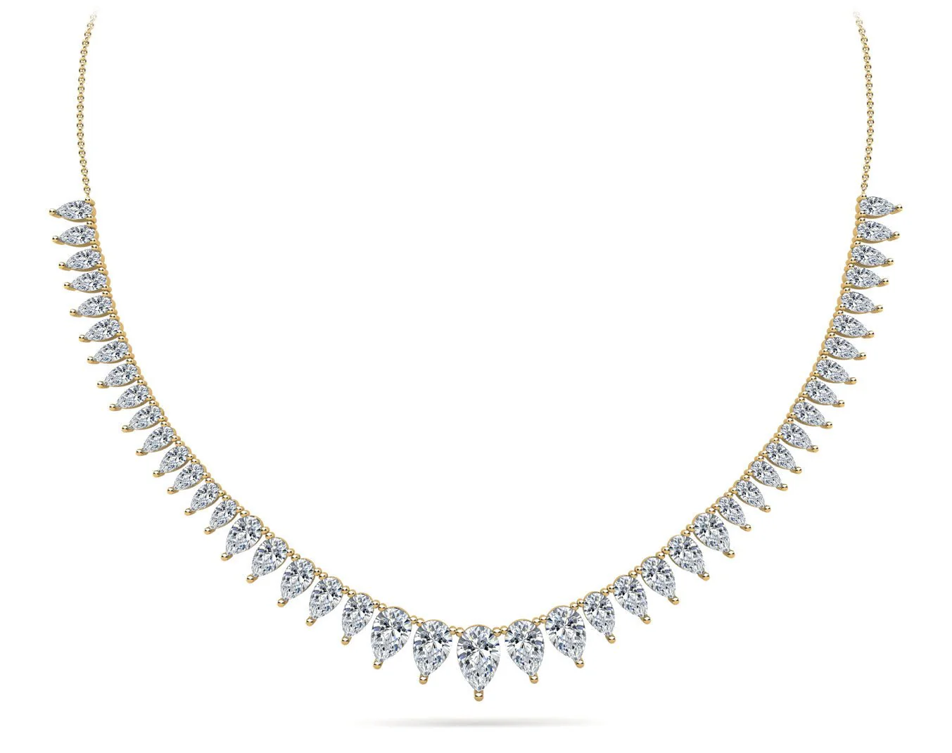 Graduated Pear Shape Lab-Grown Diamond Necklace with 8.00 ct.(finished) - Image 2