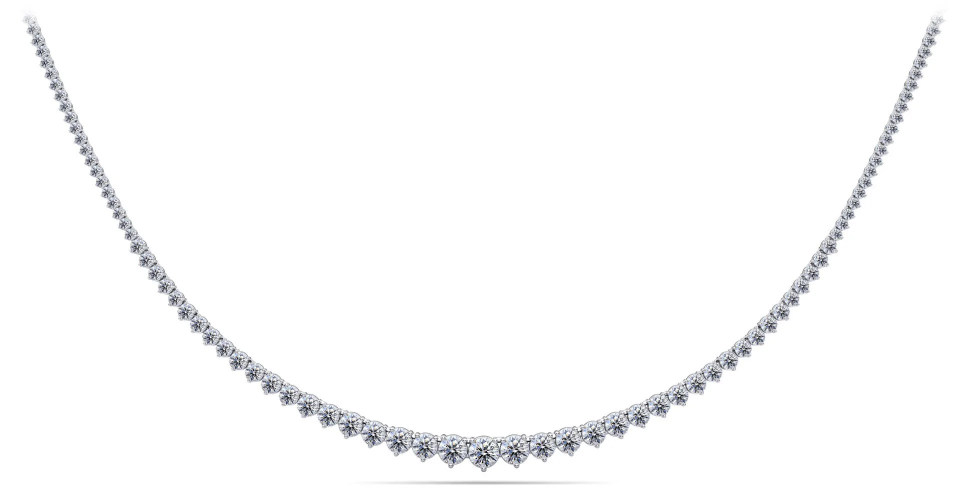 Graduated Red Carpet Lab-Grown Diamond Necklace with 20.03 ct.(finished)