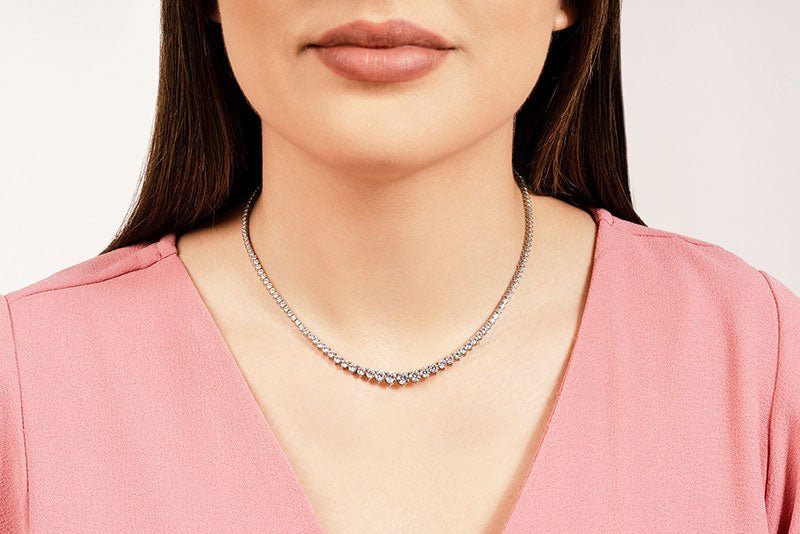 Graduated Red Carpet Lab-Grown Diamond Necklace with 9.01 ct.(finished) - Image 4