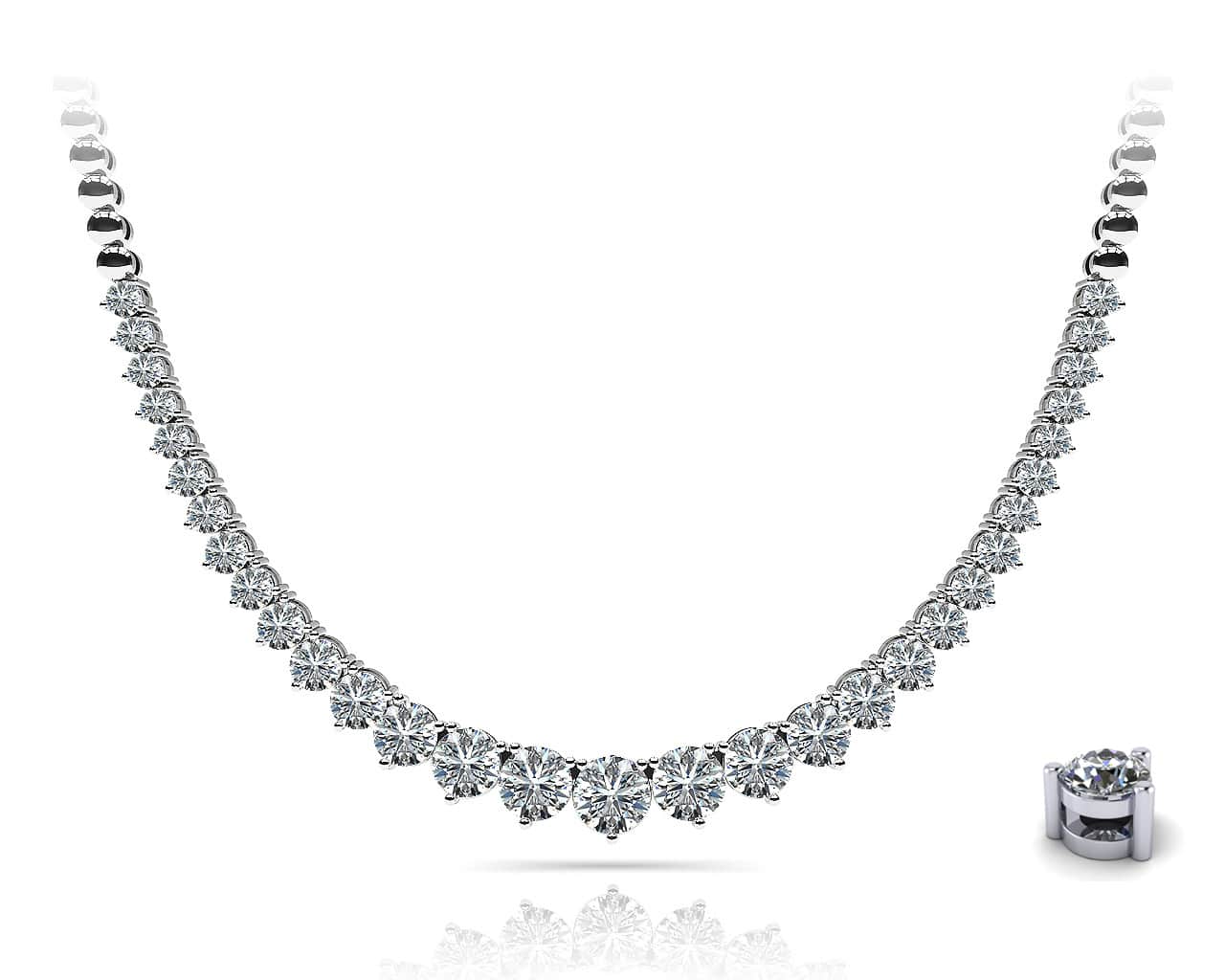 Graduated Shiny Link Diamond Necklace with 5.04 ct.(finished) - Image 4