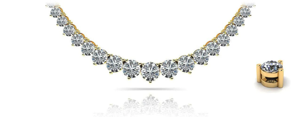 Graduated Shiny Link Lab-Grown Diamond Necklace with 5.04 ct.(finished) - Image 2