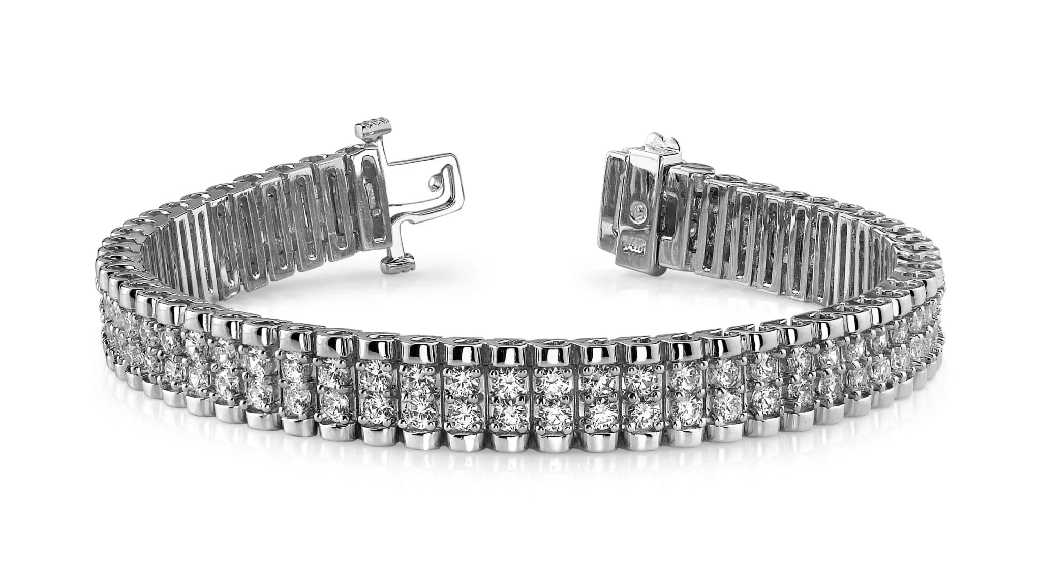 Grand Double Diamond Bracelet with 1.98 ct.(finished) 1.3mm - Image 4