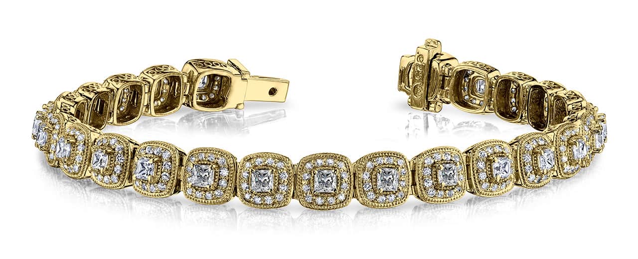 Grand Princess Cut Lab-Grown Diamond Bracelet with 7.60 ct.(finished) 1.1mm, 4.3mm - Image 5