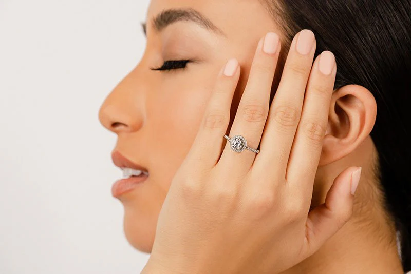 Heavenly Halo Diamond Engagement Ring with 1.96 ct. (1.50 ct. center diamond) - Image 4