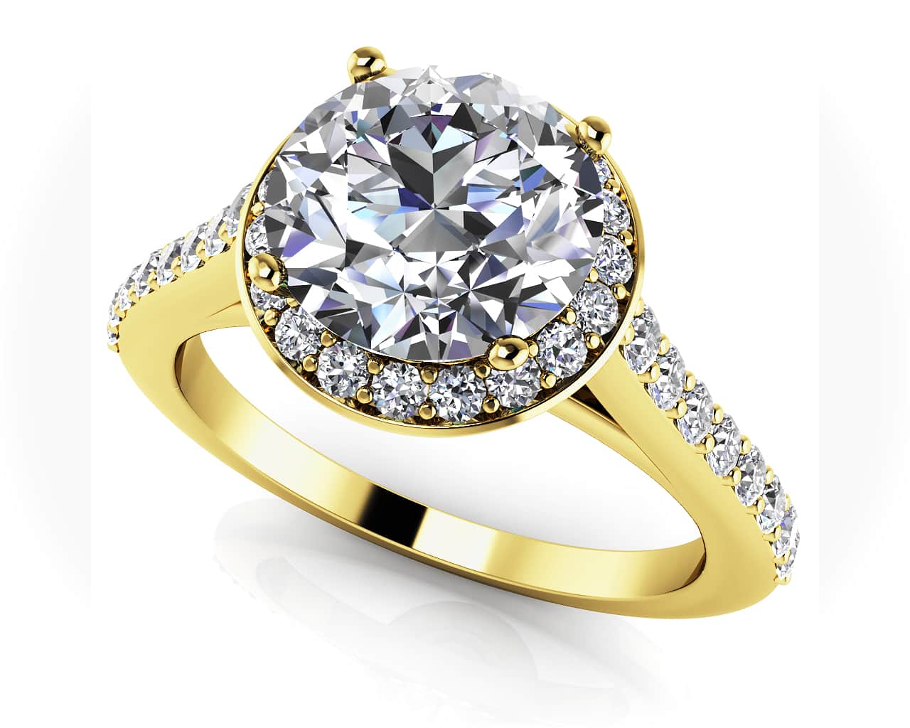 Heavenly Halo Lab-Grown Diamond Engagement Ring with 2.49 ct. (2.00 ct. center diamond) - Image 2