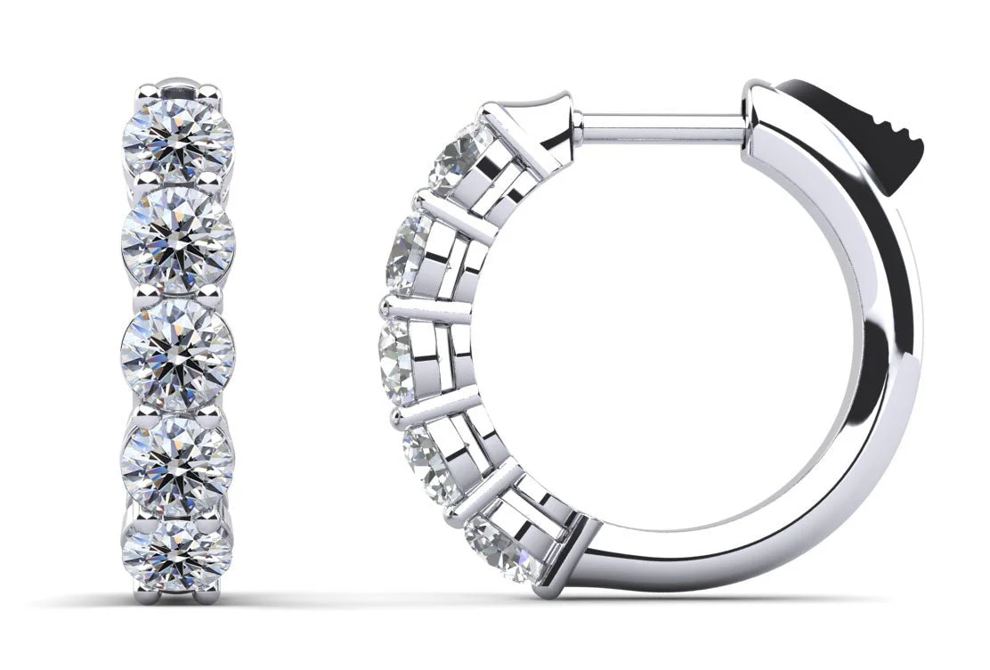 Hypnotic Diamond Hoop Earrings with 2.90 ct.(finished) 4.25mm