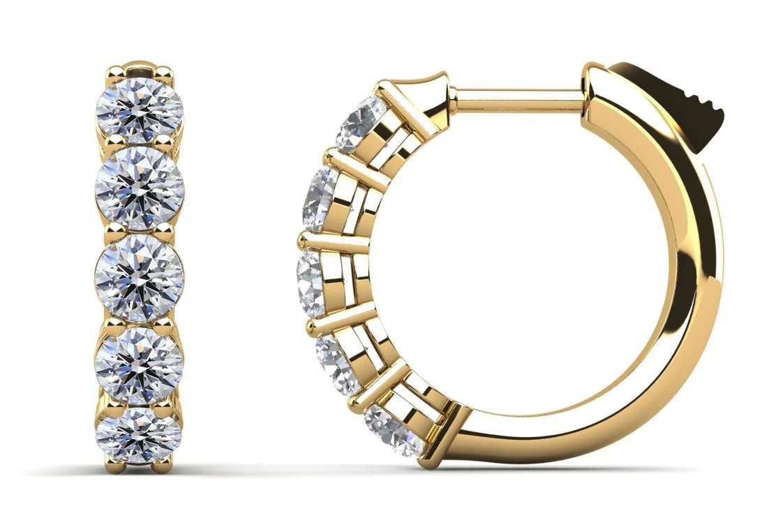 Hypnotic Diamond Hoop Earrings with 2.90 ct.(finished) 4.25mm - Image 2