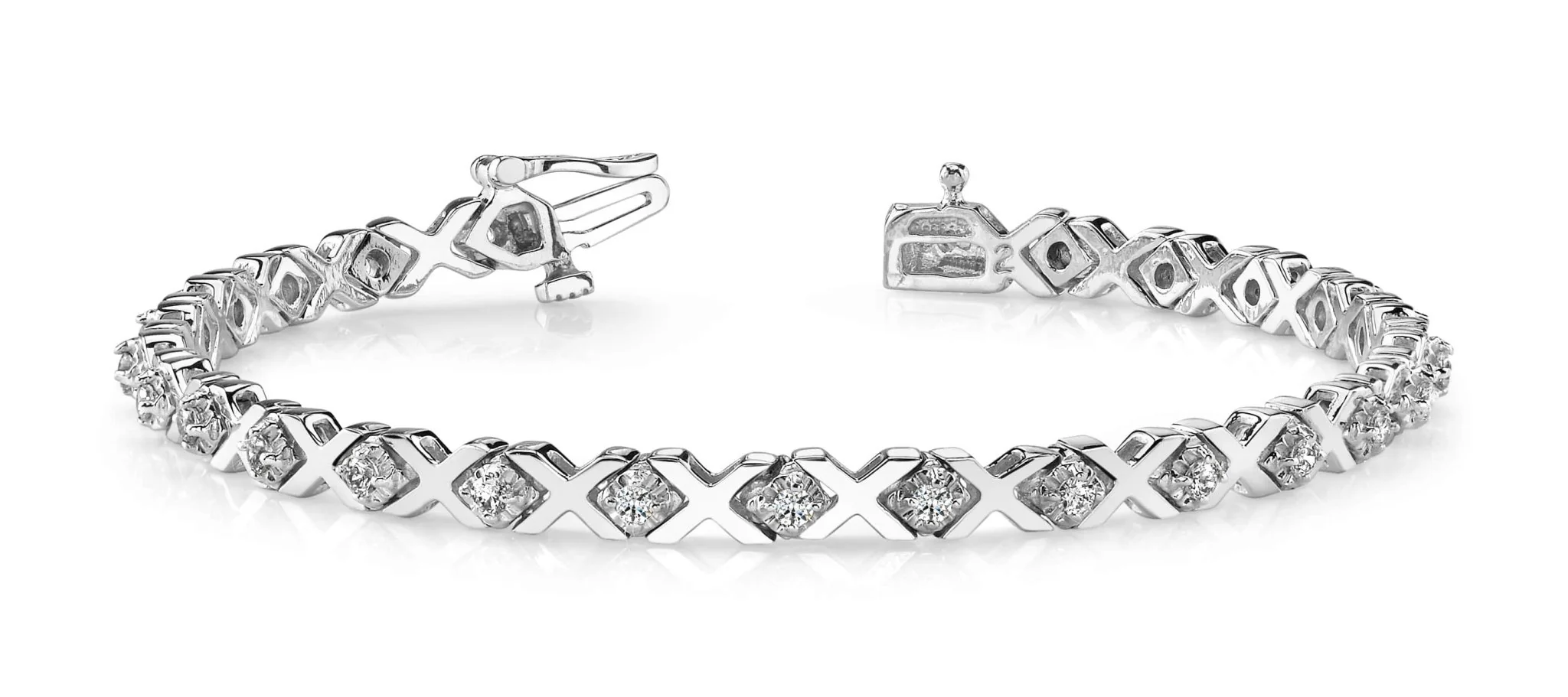 Illusion X And Diamond Bracelet with 0.66 ct.(finished) 1.5mm - Image 4