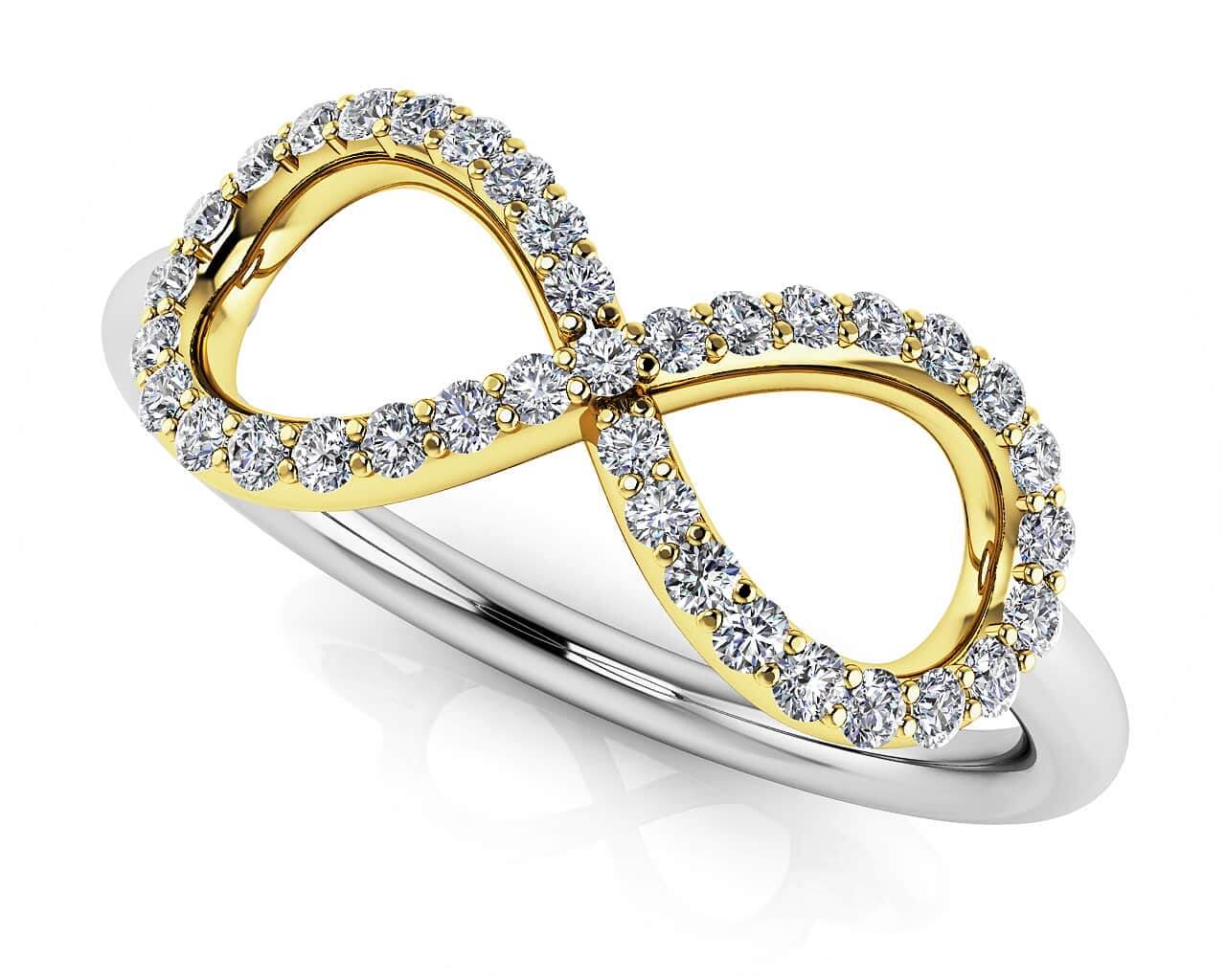 Infinite Expression Lab-Grown Diamond Ring with 0.24 ct.(finished) 1mm, 1.1mm, 1.2mm