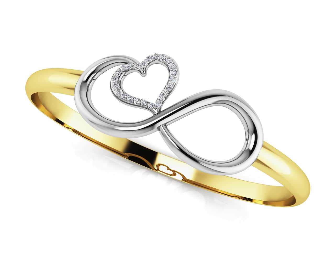 Infinite Hearts Lab-Grown Diamond Bangle with 0.14 ct.(finished) 1mm - Image 2