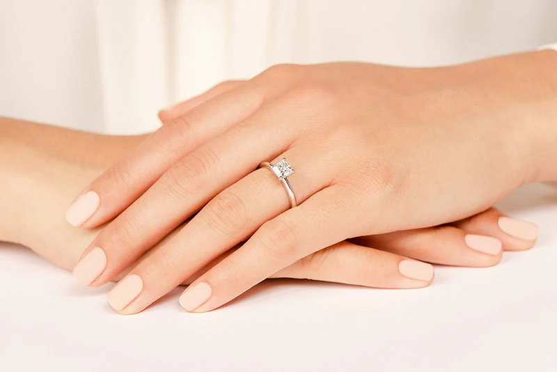 Infinite Love Princess Cut Diamond Solitaire Diamond Engagement Ring with 1.00 ct.(finished) 5.5mm - Image 3