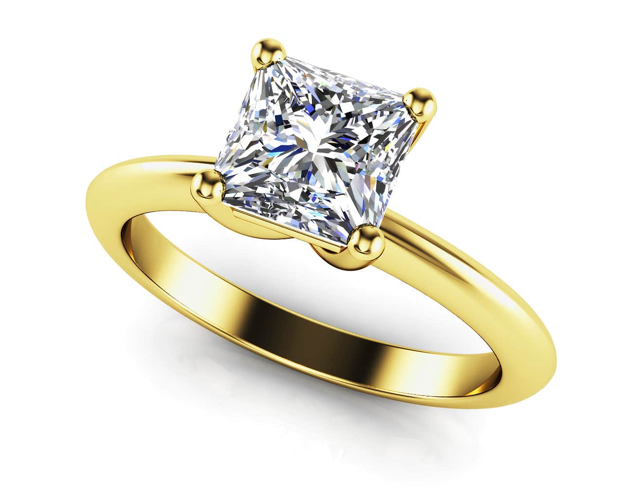 Infinite Love Princess Cut Lab-Grown Diamond Solitaire Engagement Ring with 1.00 ct.(finished) 5.5mm - Image 2