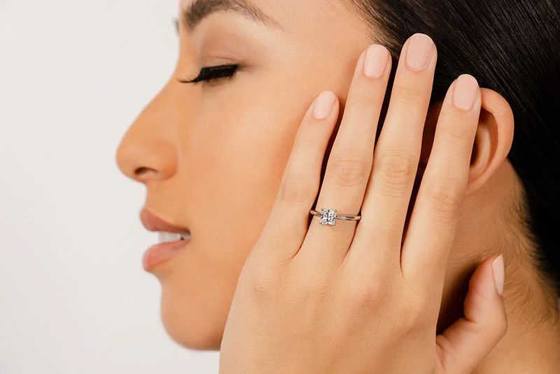 Infinite Love Princess Cut Lab-Grown Diamond Solitaire Engagement Ring with 2.00 ct.(finished) 7mm - Image 4
