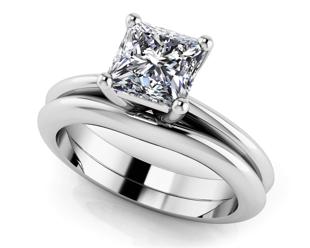Infinite Love Solitaire Engagement Ring Set Diamond with 0.75 ct.(finished) 5mm
