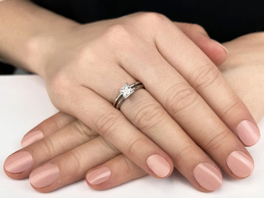 Infinite Love Solitaire Engagement Ring Set Lab-Grown Diamond  with 0.75 ct.(finished) 5mm - Image 3