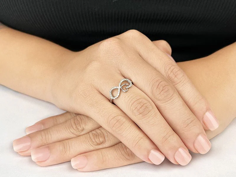 Infinite Loving Expression Ring In Lab-Grown Diamond  with 0.21 ct.(finished) 1mm, 1.1mm, 1.2mm - Image 3