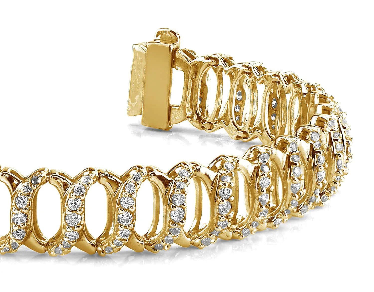 Intertwined Lab-Grown Diamond Bracelet with 5.01 ct.(finished) 1.5mm, 1.75mm, 2mm - Image 2