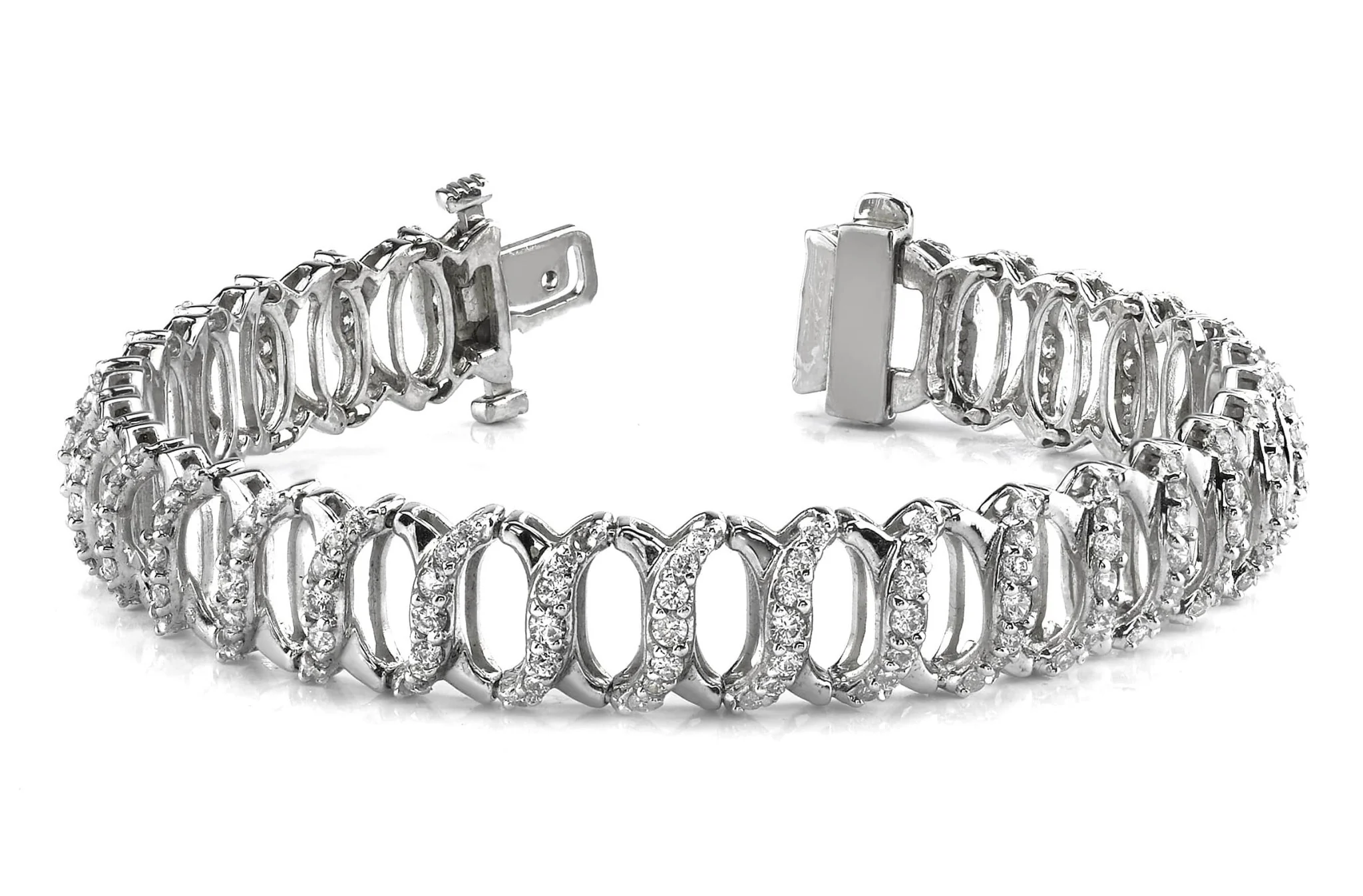 Intertwined Lab-Grown Diamond Bracelet with 5.01 ct.(finished) 1.5mm, 1.75mm, 2mm - Image 3