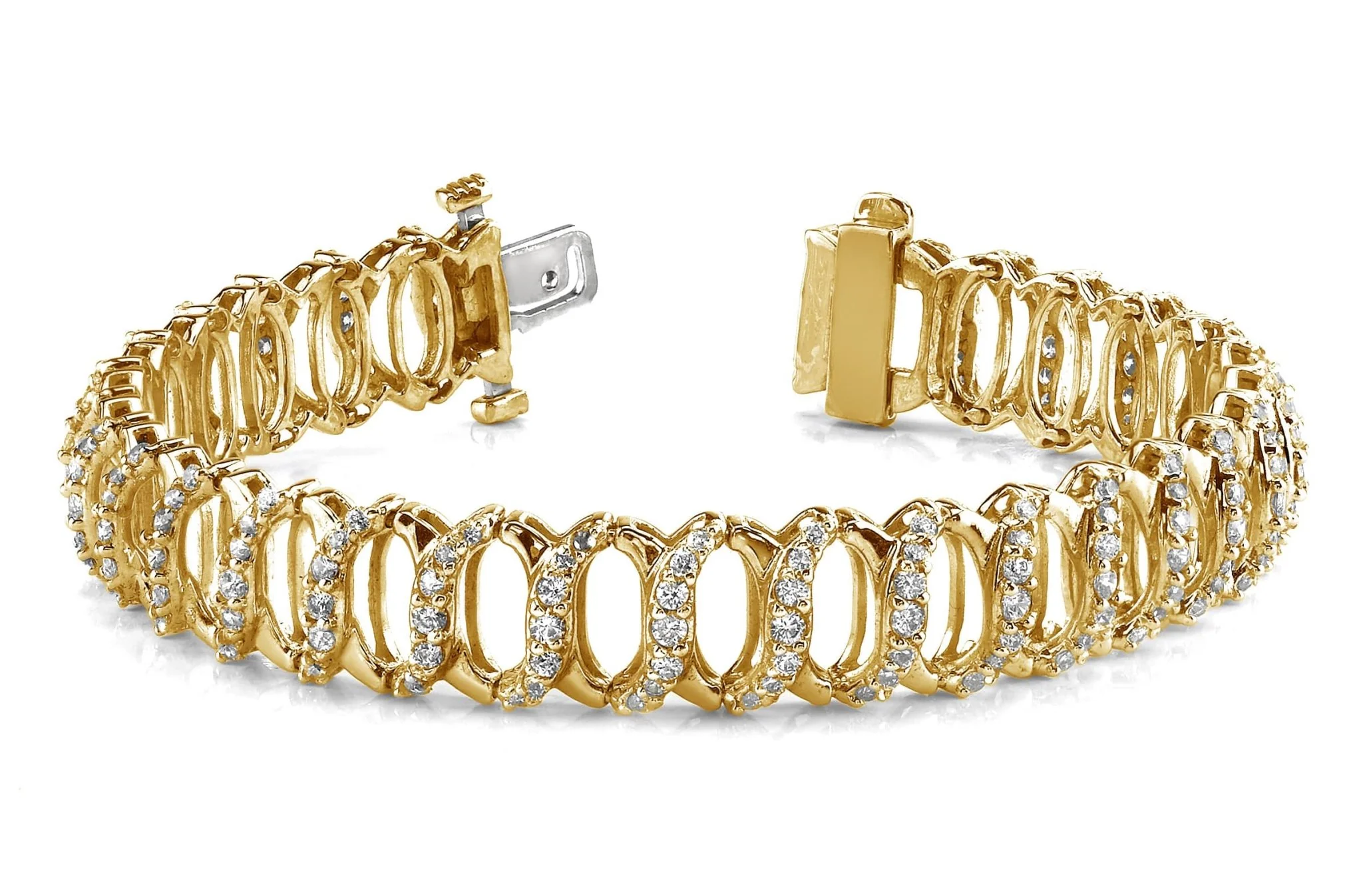 Intertwined Lab-Grown Diamond Bracelet with 5.01 ct.(finished) 1.5mm, 1.75mm, 2mm - Image 4