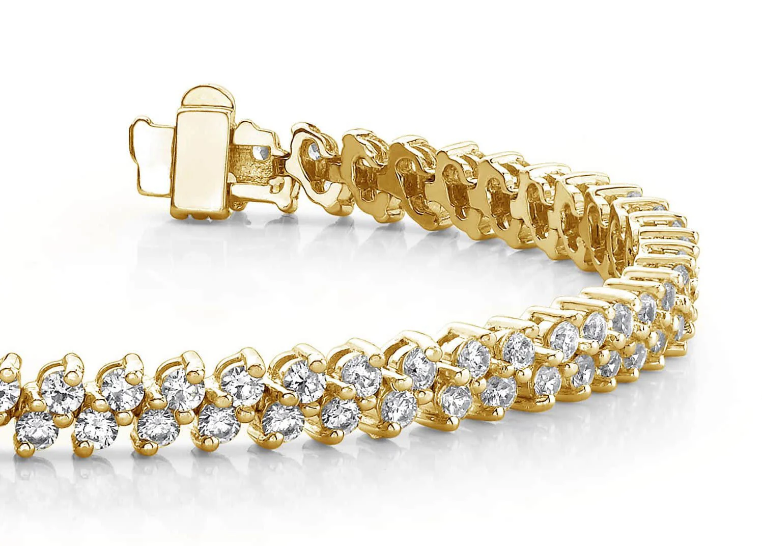 Italic Diamond Tennis Diamond Bracelet with 6.15 ct.(finished) 2.5mm - Image 2