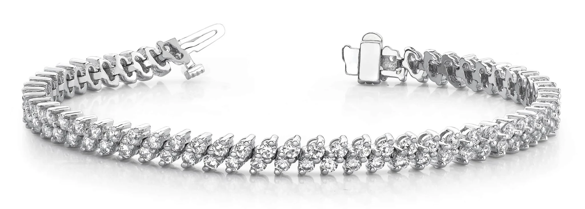 Italic Diamond Tennis Bracelet Lab-Grown Diamond with 3.96 ct.(finished) 2mm - Image 4