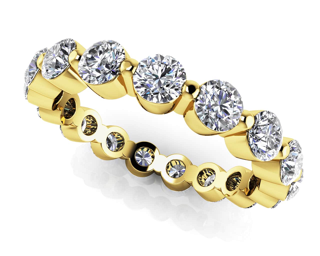 La Belle Common Prong Diamond Eternity Lab-Grown Diamond Ring with 1.20 ct.(finished) 2.5mm - Image 2