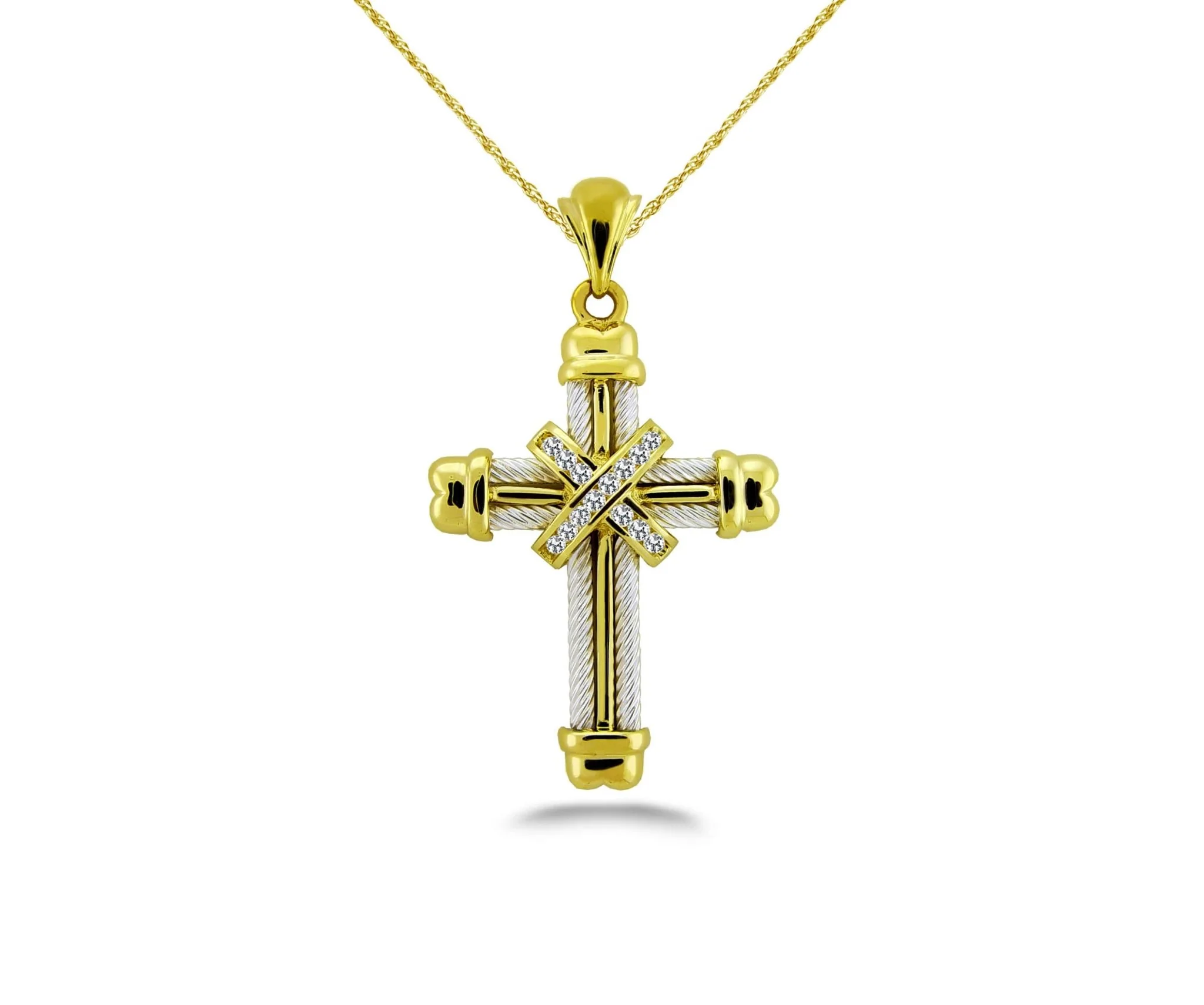 Lashed Cross Diamond Pendant with 0.35 ct.(finished) 1.75mm - Image 2