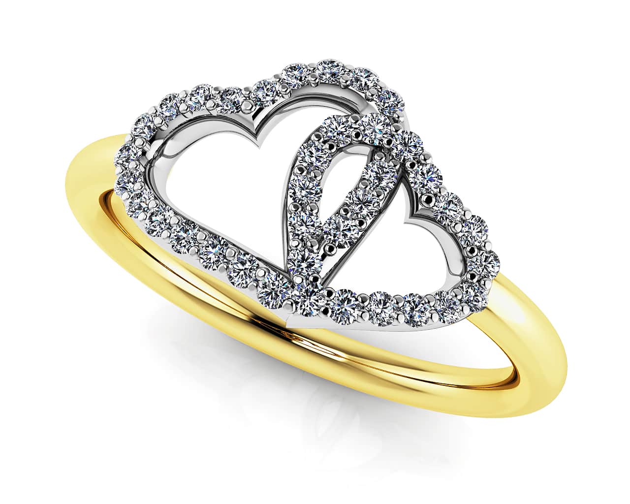 Lasting Hearts Lab-Grown Diamond Ring with 0.19 ct.(finished) 1mm - Image 2
