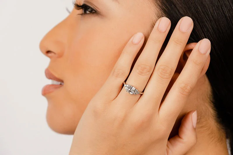 Lasting Impression Cushion Lab-Grown Diamond Engagement Ring with 1.21 ct. (1.00 ct. center diamond) - Image 4