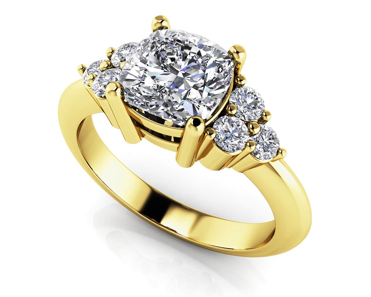 Lasting Impression Cushion Lab-Grown Diamond Engagement Ring with 2.21 ct. (2.00 ct. center diamond) - Image 2