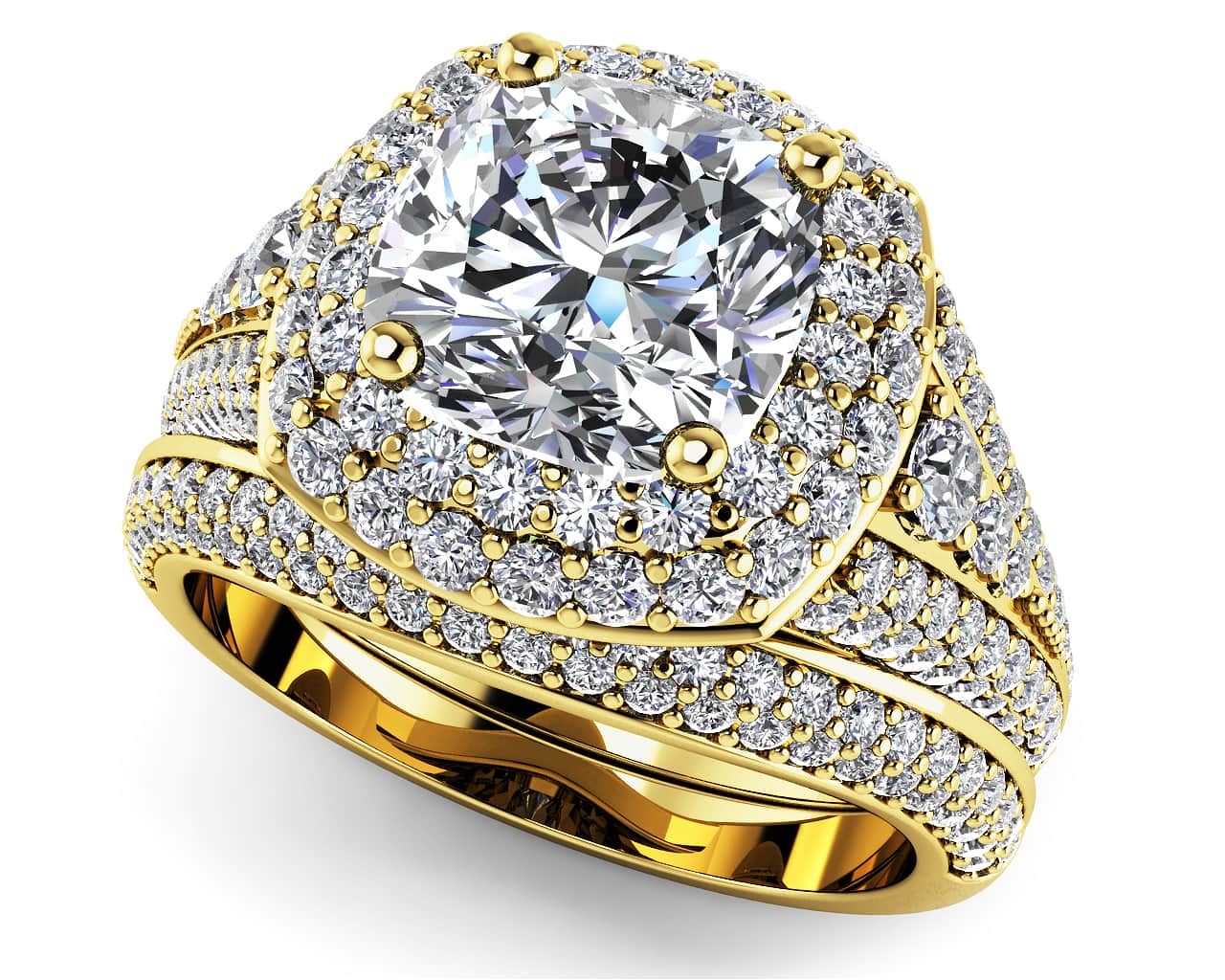 Lasting Legacy Cushion Cut Lab-Grown Diamond Bridal Set with 2.77 ct. (1.50 ct. center diamond) - Image 2