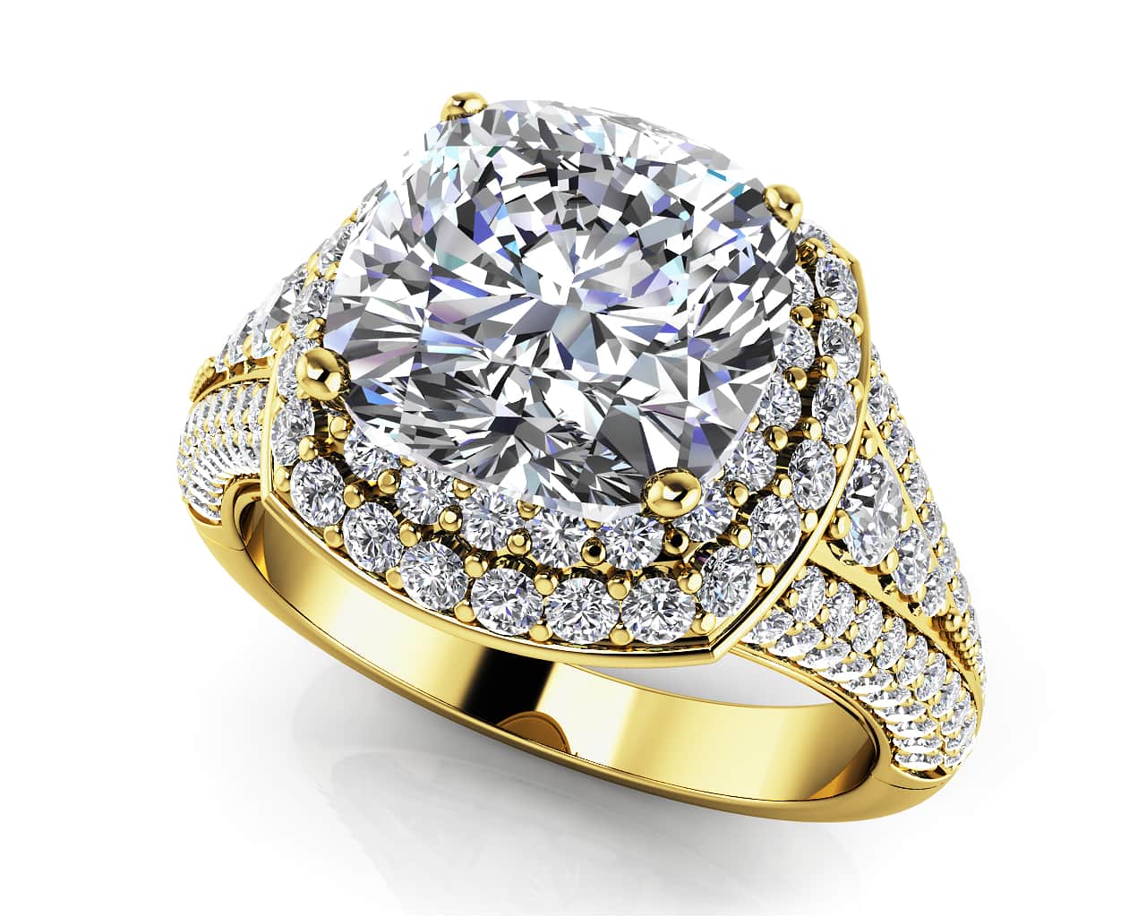 Lasting Legacy Cushion Cut Stone Shape Diamond Engagement Ring with 2.24 ct. (1.25 ct. center diamond) - Image 2