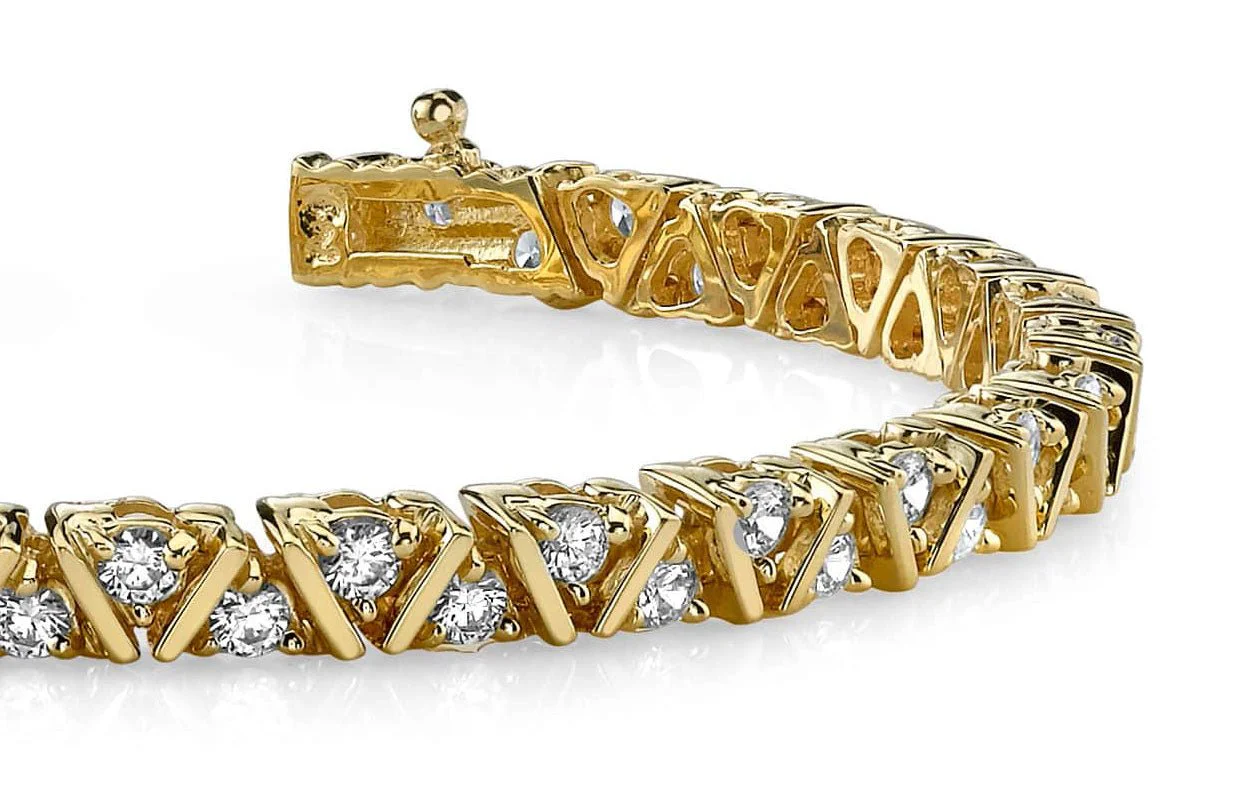 Leaning Fence Diamond Bracelet with 4.00 ct.(finished) 2.75mm - Image 2