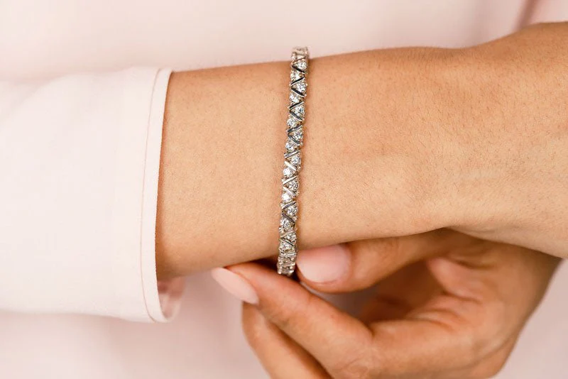 Leaning Fence Lab-Grown Diamond Bracelet with 2.97 ct.(finished) 2.5mm - Image 3