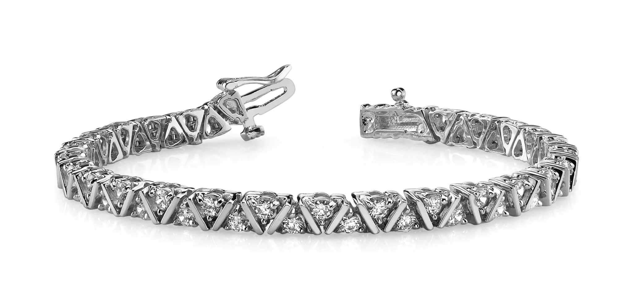 Leaning Fence Lab-Grown Diamond Bracelet with 4.00 ct.(finished) 2.75mm - Image 4