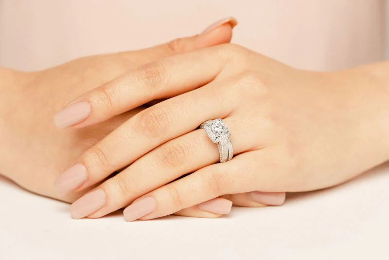 Legacy Diamond Bridal Set Diamond  with 2.24 ct. (1.00 ct. center diamond) - Image 5