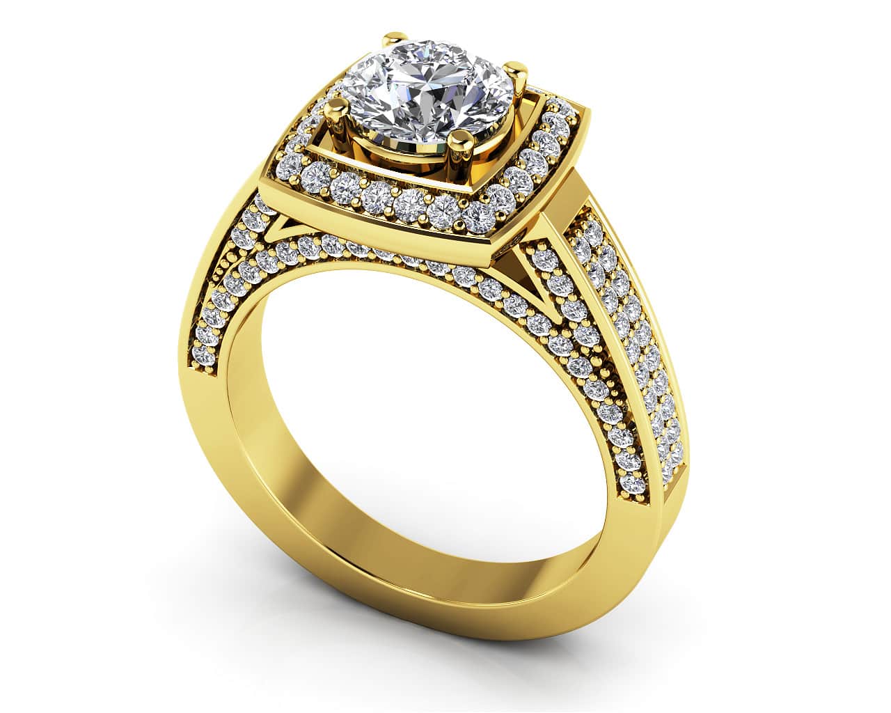 Legacy Diamond Frame Vintage Style Lab-Grown Diamond Engagement Ring with 1.19 ct. (0.50 ct. center diamond) - Image 2