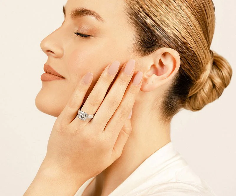 Legacy Diamond Frame Vintage Style Lab-Grown Diamond Engagement Ring with 1.97 ct. (1.25 ct. center diamond) - Image 4