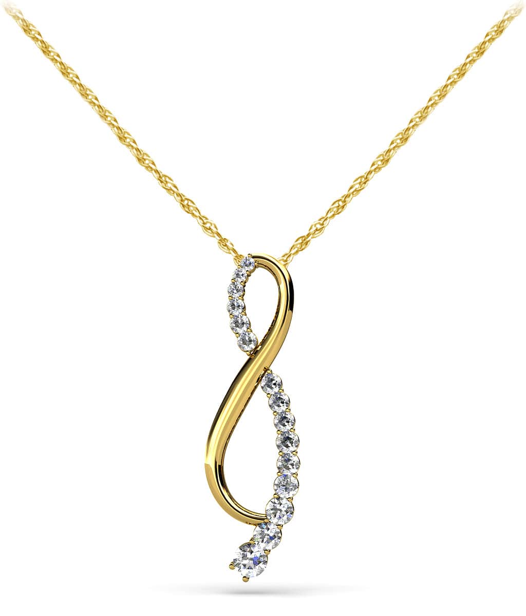 Life Is Great Journey Necklace Diamond with 0.24 ct.(finished) - Image 2